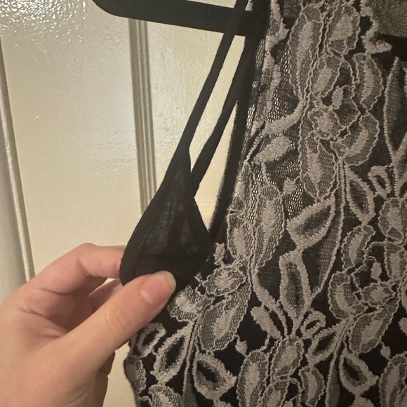 Free People Miles of Lace Boho Chic Sleeveless Mini Dress - Picture 3 of 5